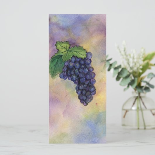 Pinot Noir Wine Grapes Rack Card (Standing Front)
