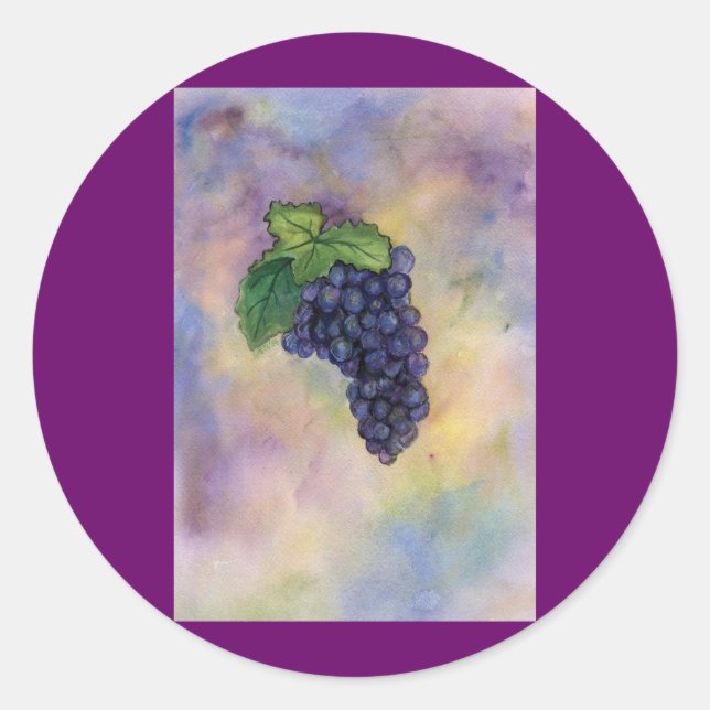 Pinot Noir Wine Grapes Sticker (Front)
