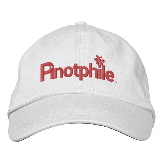 Pinotphile embroidered baseball cap (Front)
