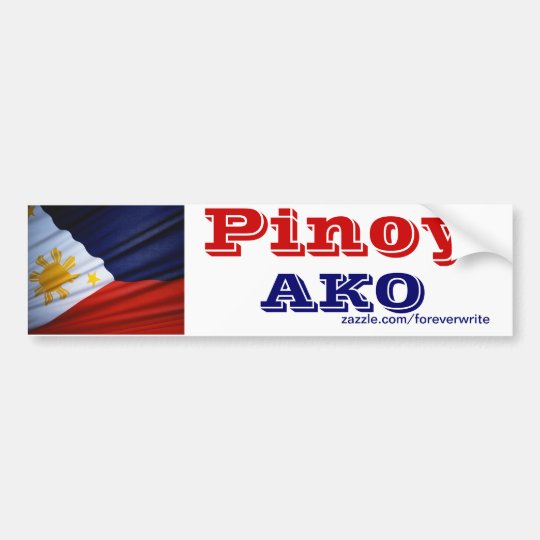 Pinoy ako bumper sticker | Zazzle.com