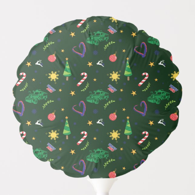 Pinoy Ako Filipino Christmas Pattern Balloon (Front)