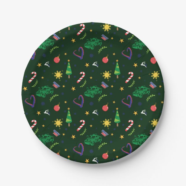 Pinoy Ako Filipino Christmas Pattern Paper Plates (Front)