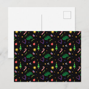 Pinoy Ako Filipino Christmas Pattern Postcard