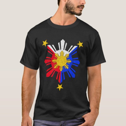 Pinoy Filipino Philippine Flag Sun T_Shirt