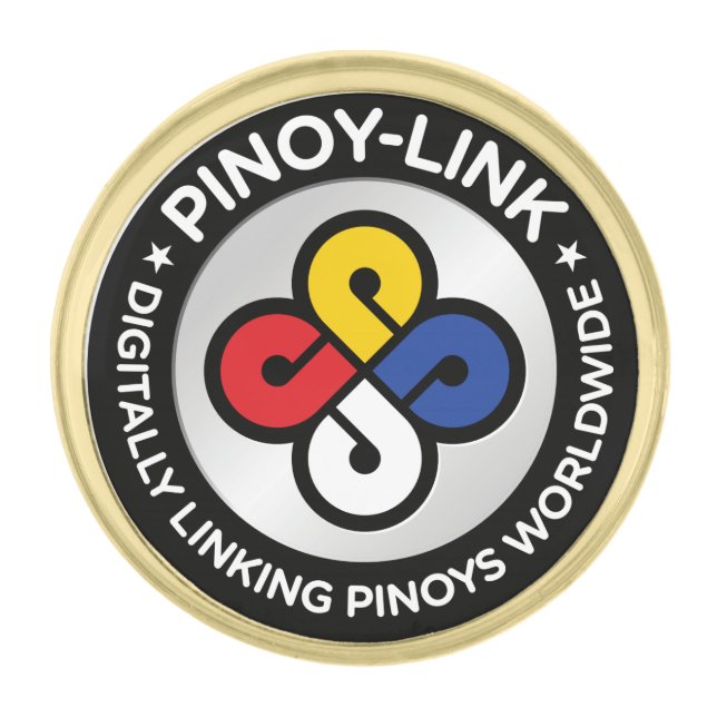 PINOY-LINK Network Gold Plated Lapel Pin (Front)