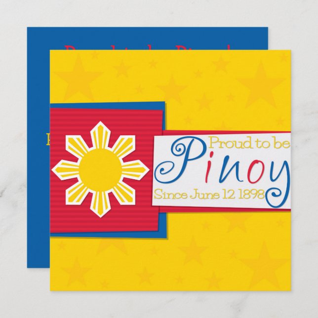 Pinoy Philippine Independence Day Invitation (Front/Back)