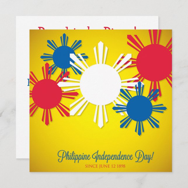 Pinoy Philippine Independence Day Invitation (Front/Back)