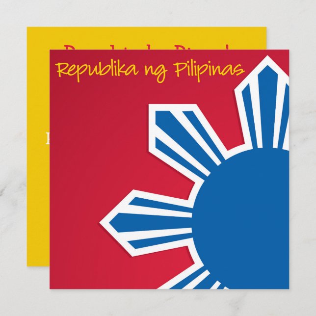 Pinoy Philippine Independence Day Invitation (Front/Back)