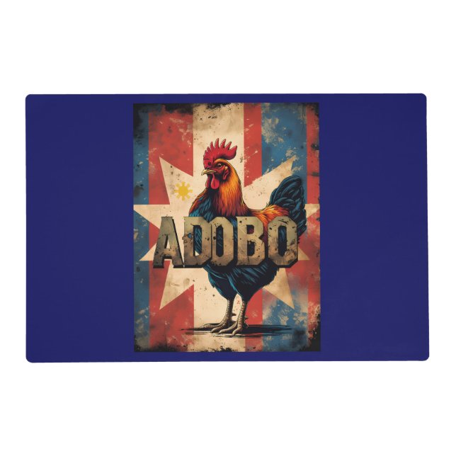 Pinoy Pride Chicken Adobo Kitchen  Placemat (Front)