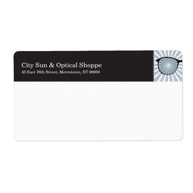 Pinpoint Glasses Shipping Label (Front)