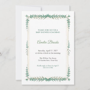 Pinpoint Sprout Baby Shower Invitation