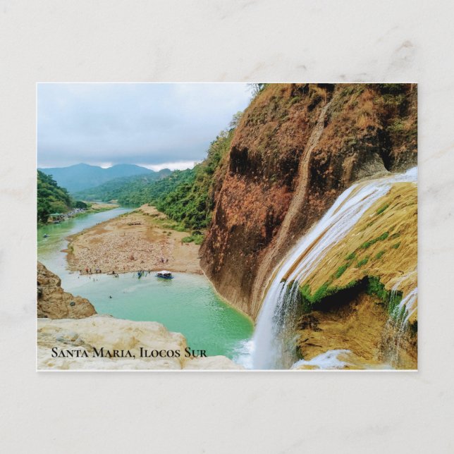 Pinsal Falls in Santa Maria, Ilocos Sur Postcard (Front)