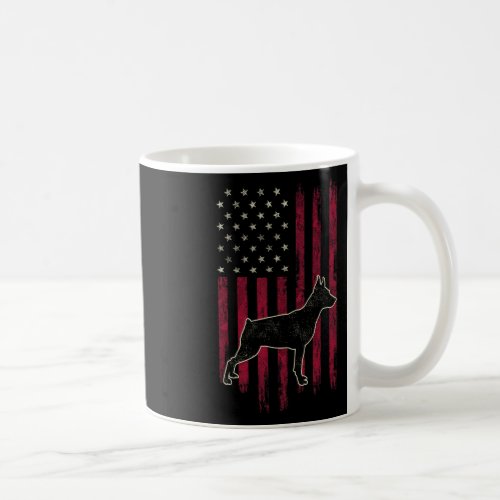 Pinscher Dog Lovers American Flag 4th Of July  Coffee Mug