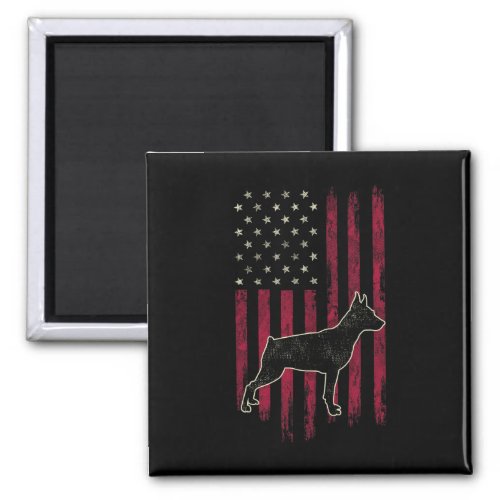 Pinscher Dog Lovers American Flag 4th Of July  Magnet