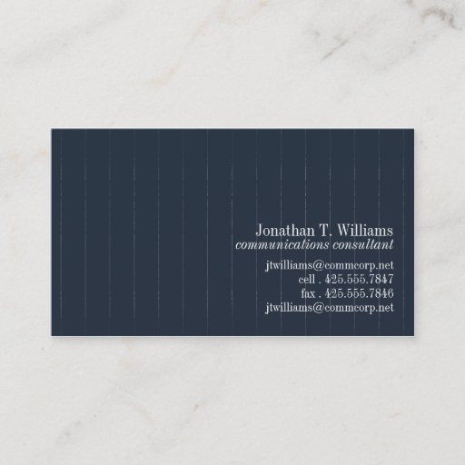 Customizable Pinstripe Business Card
