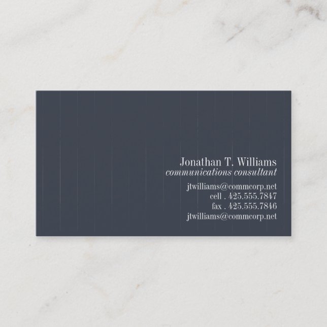 Pinstripe Business Card (Front)