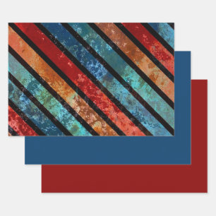 Pinstripe Contemporary Masculine Design Wrapping Paper Sheets
