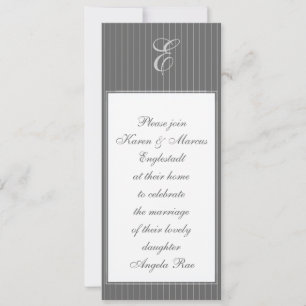 Pinstripe Monogram Invitations