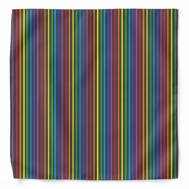 Pinstripe Rainbow Bandana (Front)