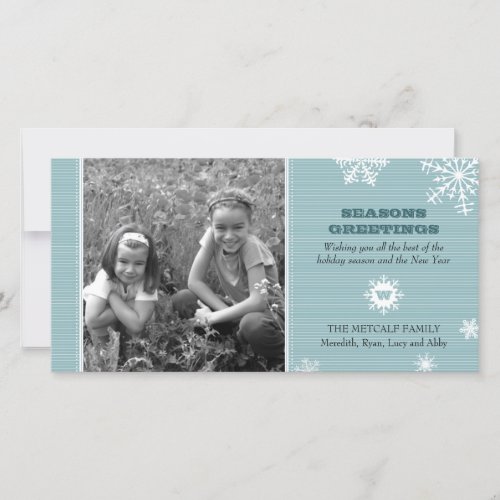 Pinstripe Snowflake Photo Card