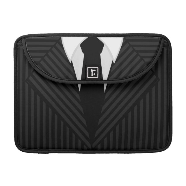 Pinstripe Suit and Tie 13" Macbook Pro Sleeve (Front Closed)