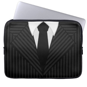 Pinstripe Suit and Tie Cool 13 Inch Laptop Sleeves