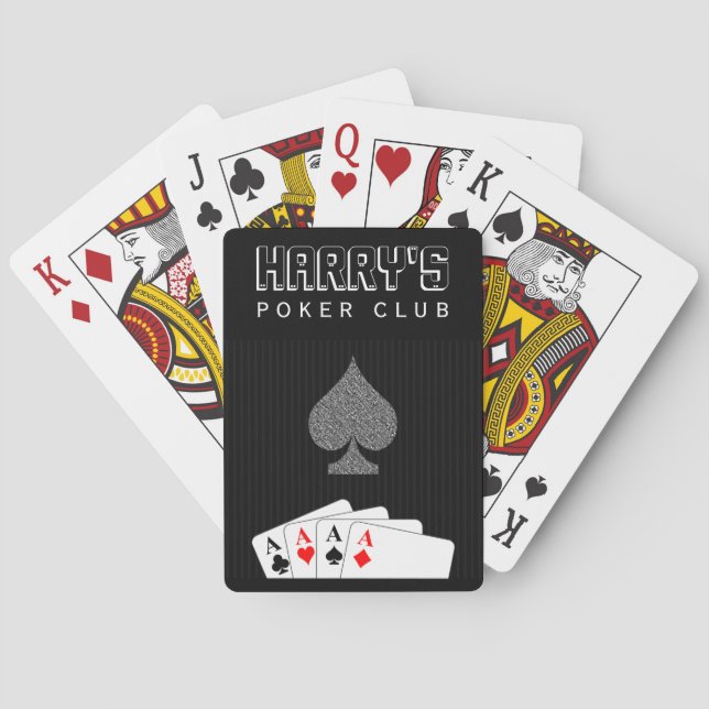Pinstripe Suit Casino Poker Club Bicycle® Cards (Back)