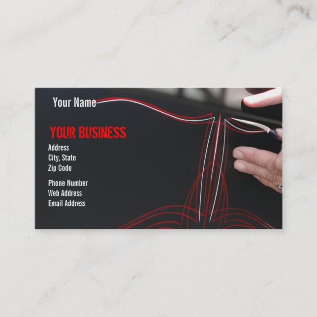 Pinstriped Business Card (Front)