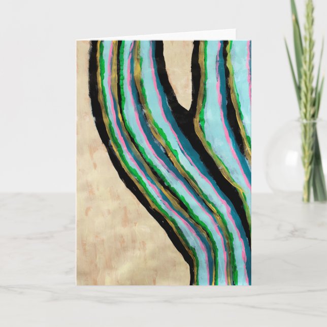 "PINSTRIPED CACTUS" CARD (Front)