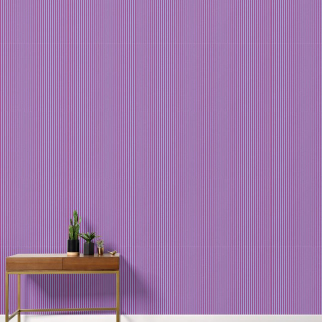 Pinstriped Mauve/Purple with Pink Hues  Wallpaper (Hallway)