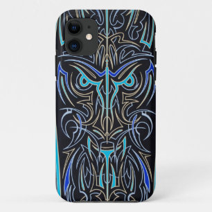 Pinstriped Tiki Mask iPhone Case
