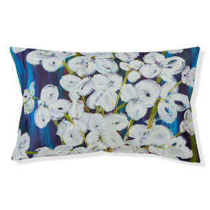 Pinstripes Abstract Orchid Pet Bed