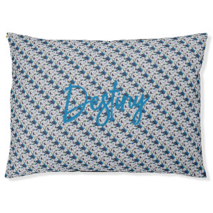 Pinstripes III Pattern Pet Bed - Customize Name