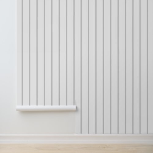 Pinstripes Simple Minimalist Modern Light Gray Wallpaper