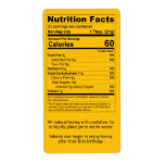 Pint Honey Jar Nutrition Facts Gold Label