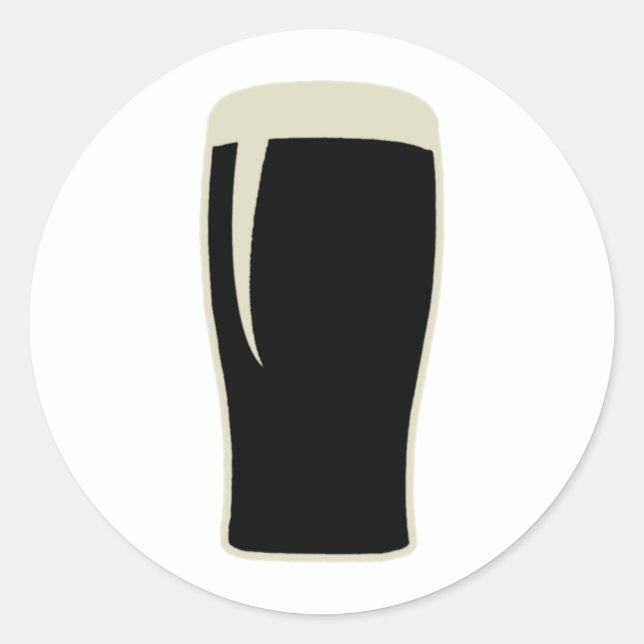 Pint o' Stout Classic Round Sticker (Front)