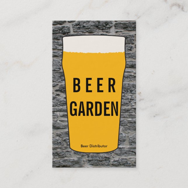 Pint of Beer 2 | Rustic (variation) Business Card (Front)