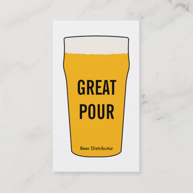 Pint of Beer 2 | (variation) Business Card (Front)