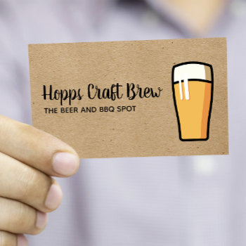 Pint Of Beer Business Card by lovely_businesscards at Zazzle