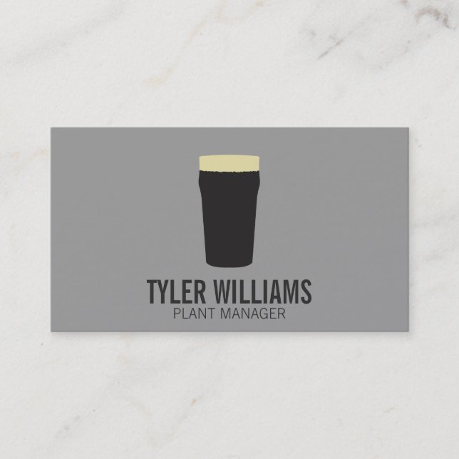 Pint of Beer | (dark) Business Card (Front)