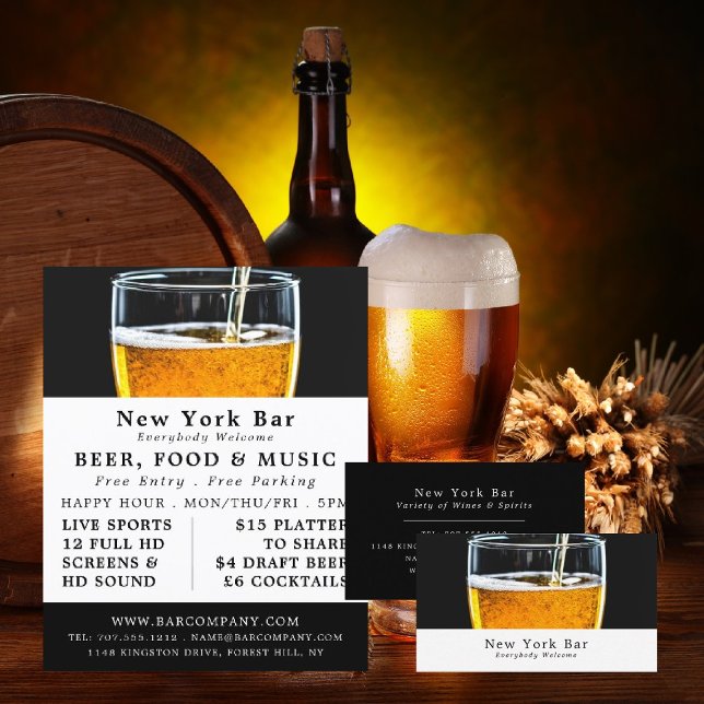 Pint of Beer, Pub/Brewery Advertising Flyer (Creator Uploaded)