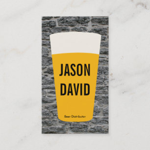 Pint of Beer Rustic (variation) Business Card