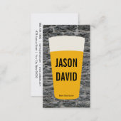 Pint of Beer | Rustic (variation) Business Card (Front/Back)