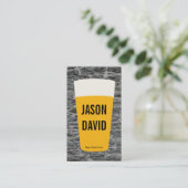 Pint of Beer | Rustic (variation) Business Card (Standing Front)