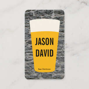 Pint of Beer Rustic (variation) Business Card