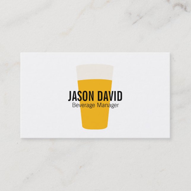 Pint of Beer | Traditional 2 Business Card (Front)