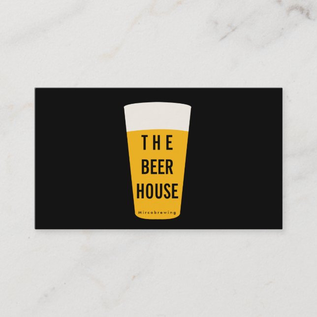Pint of Beer | Traditional Business Card (Front)