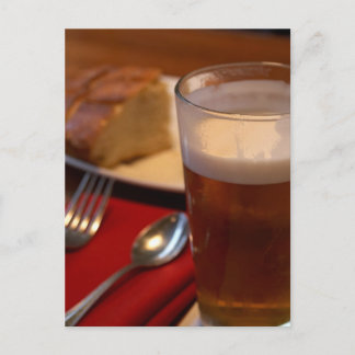 Pint Of Beer With Some Bread Postcard