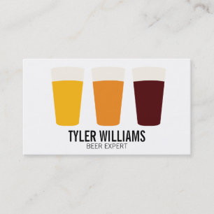 Pint of Beers Traditional 2 Business Card