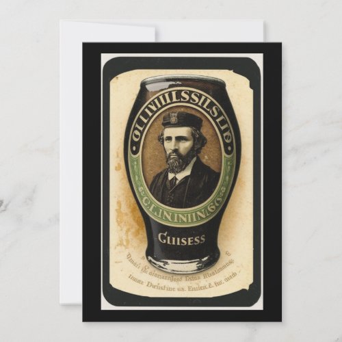 Pint of stout thank you card